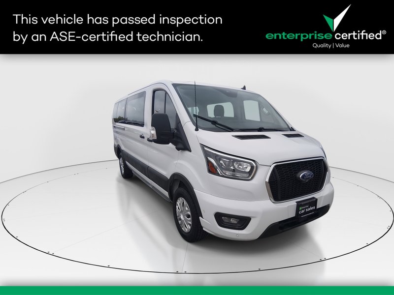 2023 Ford Transit Passenger Wagon T-350 148" Low Roof XLT RWD — front three-quarter view