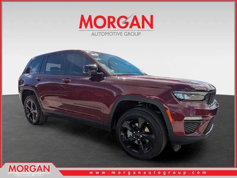 2025 Jeep Grand Cherokee Limited in Red — front three-quarter view