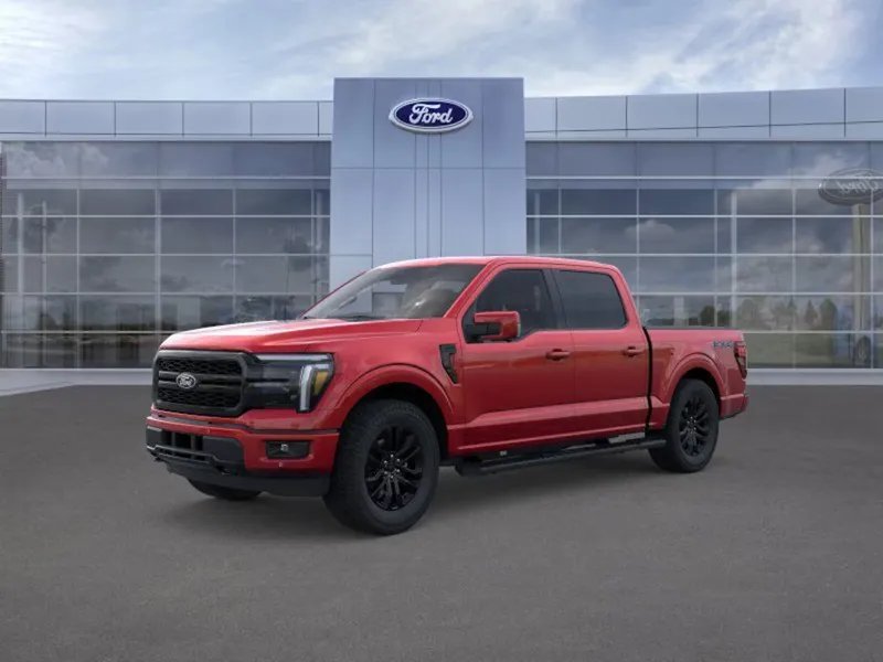 2026 Ford F-150 in Ruby Red Tinted — front three-quarter view