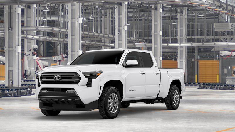 2026 Toyota Tacoma SR5 in Ice Cap — front three-quarter view