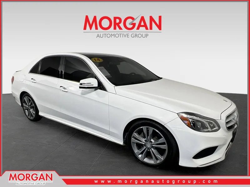 2014 Mercedes-Benz E-Class E 350 in Polar White — front three-quarter view