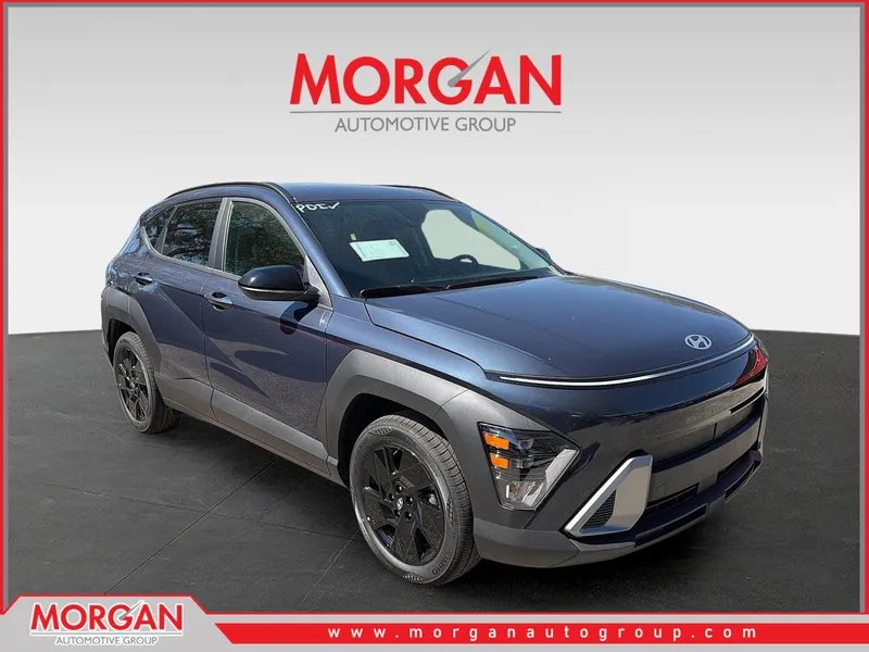 2026 Hyundai KONA SEL Sport in Denim Blue Pearl — front three-quarter view