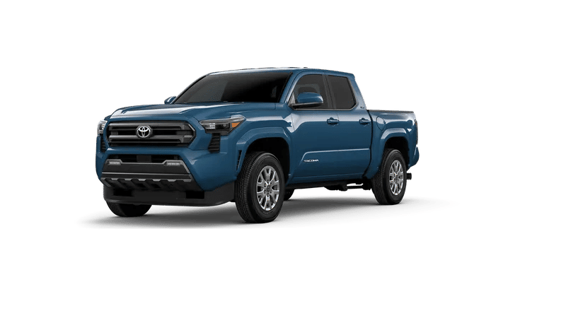 2026 Toyota Tacoma SR5 in Heritage Blue — front three-quarter view