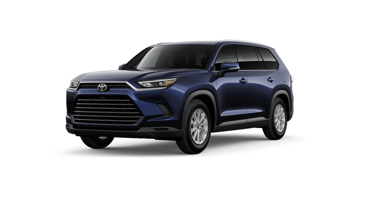 2026 Toyota Grand Highlander XLE in Blueprint — front three-quarter view