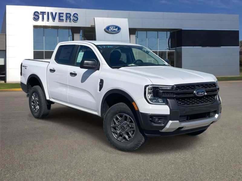 2026 Ford Ranger XLT in Oxford White — front three-quarter view