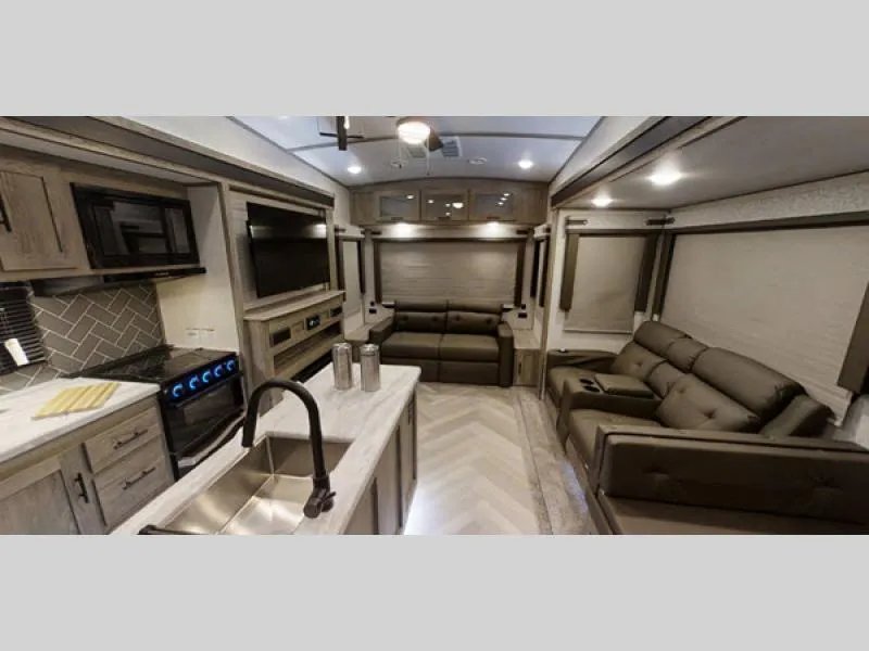 2021 Forest River RV Wildwood — front three-quarter view