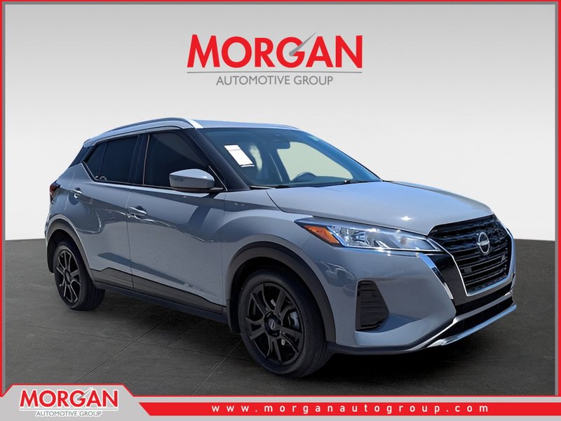 2022 Nissan Kicks SV in Gray — front three-quarter view