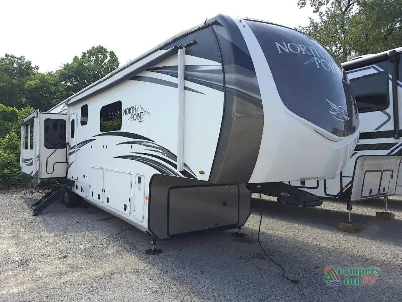 2020 Jayco North Point — front three-quarter view