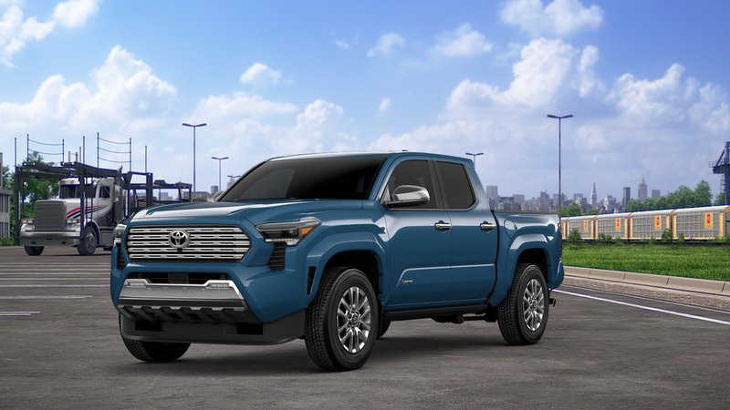 2026 Toyota Tacoma Limited in Heritage Blue — front three-quarter view