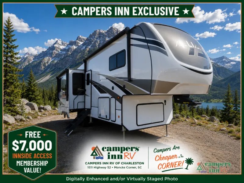 2022 Alliance RV Paradigm — front three-quarter view