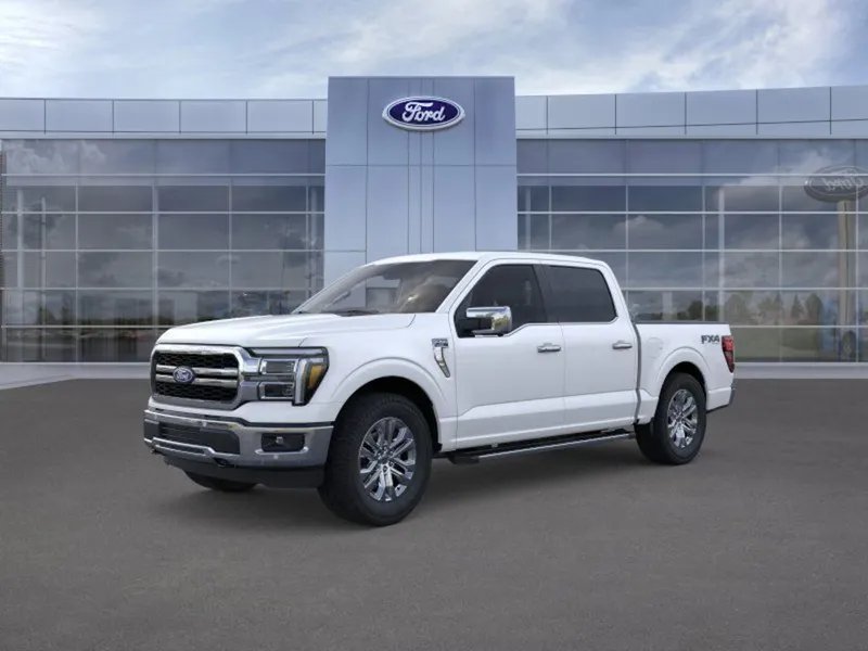2026 Ford F-150 in AZ White — front three-quarter view
