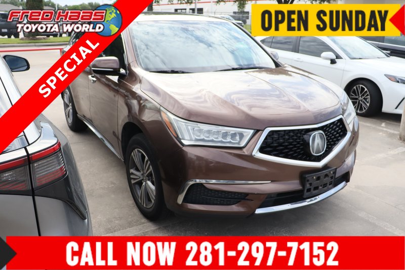 2019 Acura MDX BASE in Canyon Bronze Metallic — front three-quarter view