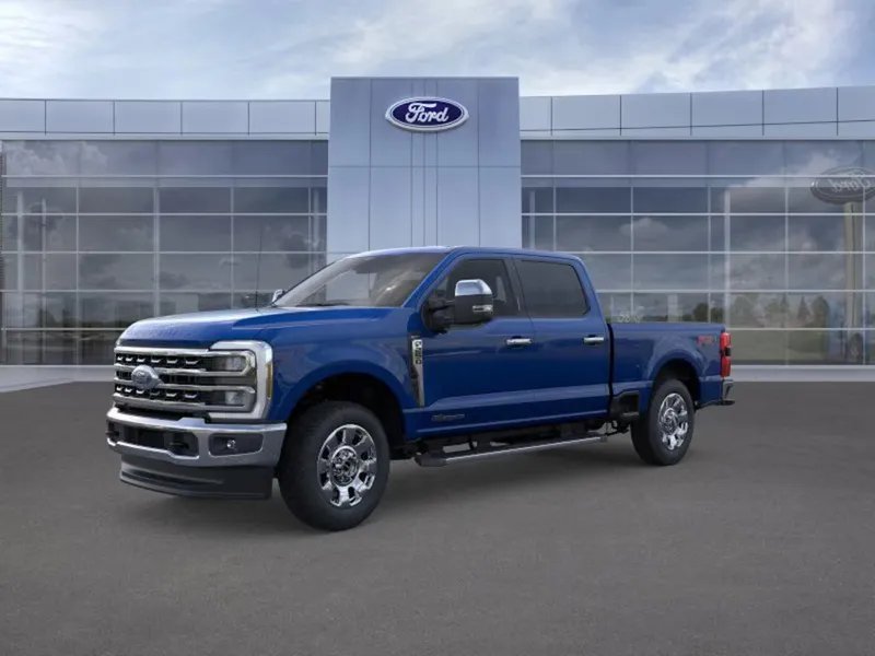 2026 Ford F-250 in Argon Blue — front three-quarter view
