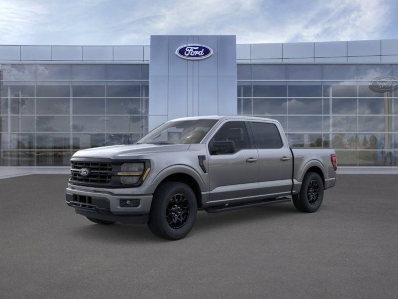 2026 Ford F-150 in M7 Gray — front three-quarter view