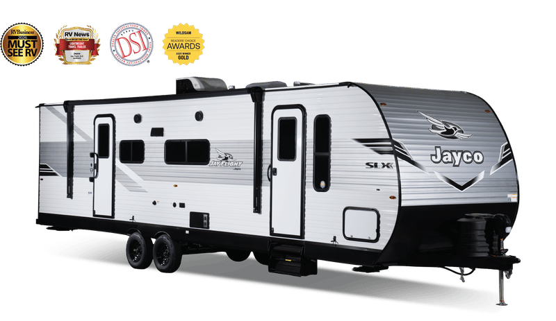 2026 Jayco Jay Flight SLX — front three-quarter view