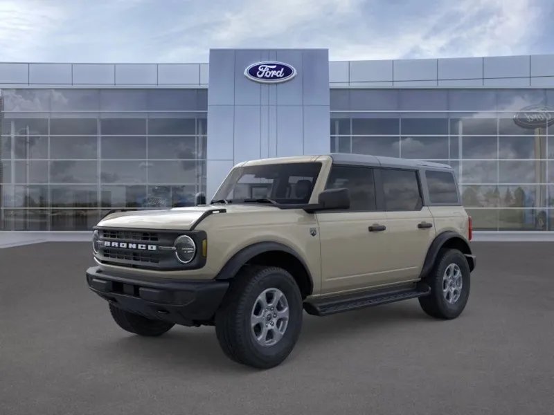 2026 Ford Bronco in Desert Sand — front three-quarter view