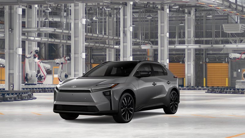 2026 Toyota bZ Limited in Heavy Metal 1 — front three-quarter view