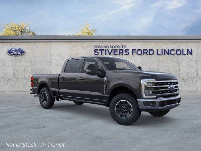 2026 Ford Super Duty F-250 Lariat in Agate Black Metallic — front three-quarter view