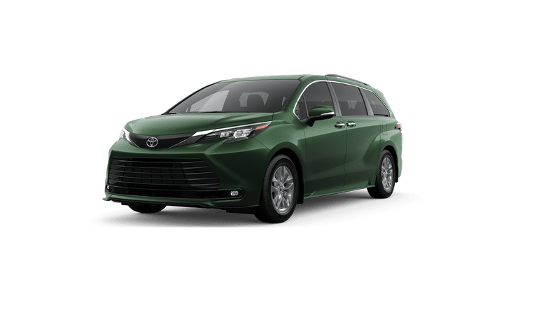 2026 Toyota Sienna XLE in Cypress — front three-quarter view