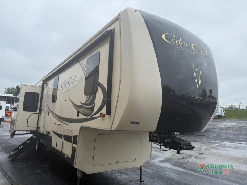 2020 Forest River RV Cedar Creek — front three-quarter view