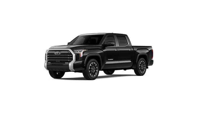 2026 Toyota Tundra Limited in Midnight Black Metallic — front three-quarter view