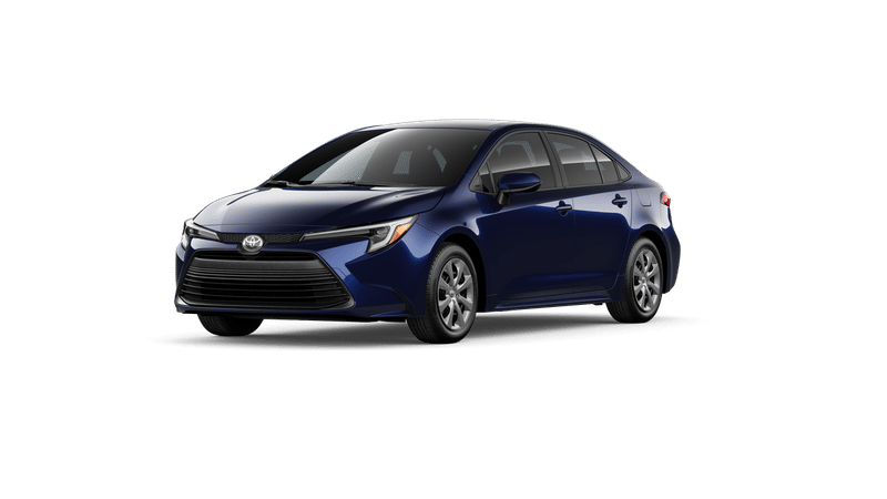 2026 Toyota Corolla Hybrid LE in Blueprint — front three-quarter view