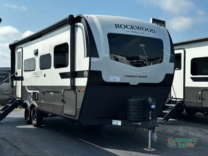 2027 Forest River Rockwood Mini Lite — front three-quarter view