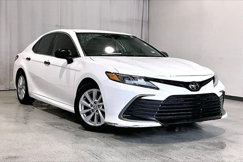 2023 Toyota Camry in Ice Edge — front three-quarter view