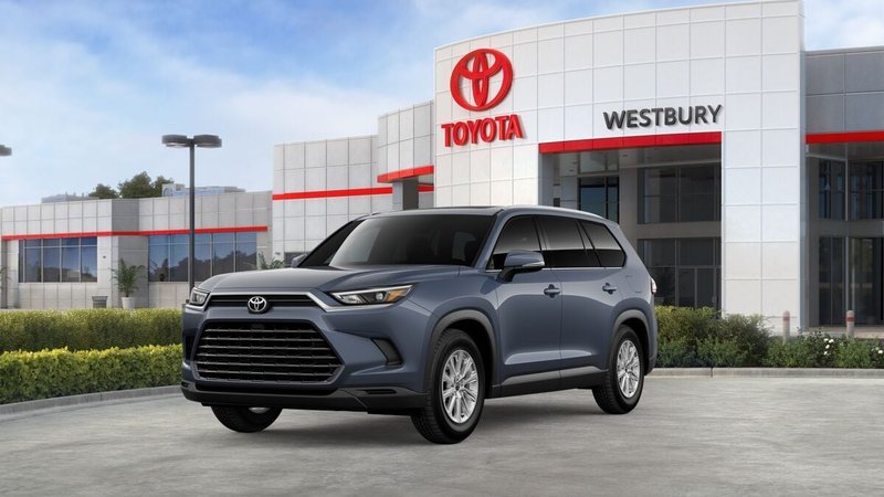 2026 Toyota Grand Highlander Hybrid XLE in Storm Cloud — front three-quarter view