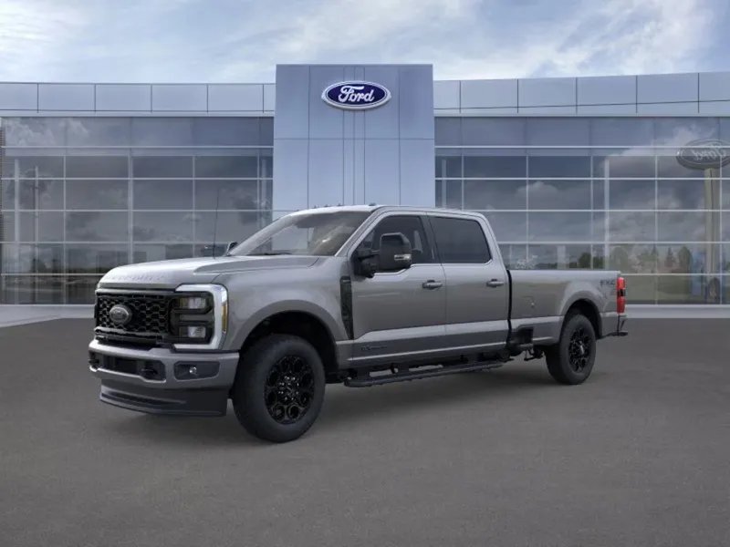 2026 Ford F-350 in M7 Gray — front three-quarter view
