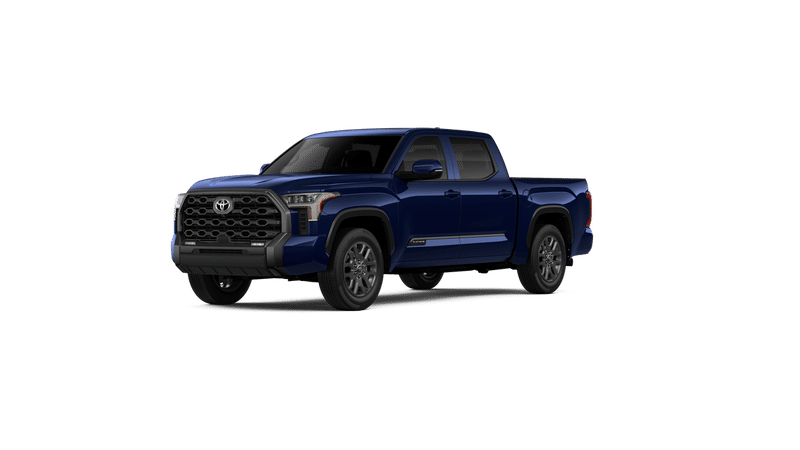 2026 Toyota Tundra Platinum in Blueprint — front three-quarter view