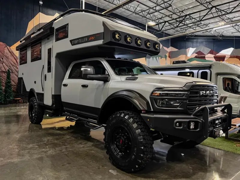 2026 Storyteller Overland GXV — front three-quarter view
