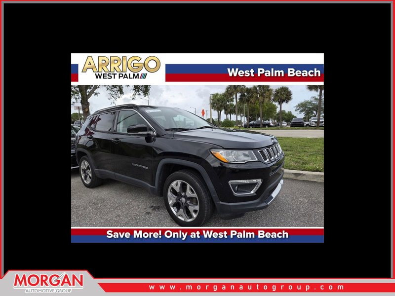 2018 Jeep Compass Limited in Black — front three-quarter view