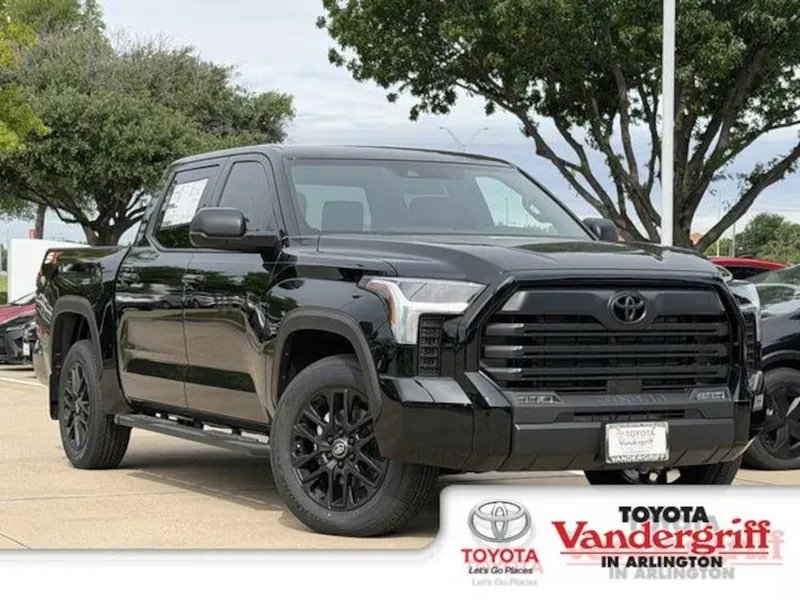 2026 Toyota Tundra N/A in Midnight Black — front three-quarter view