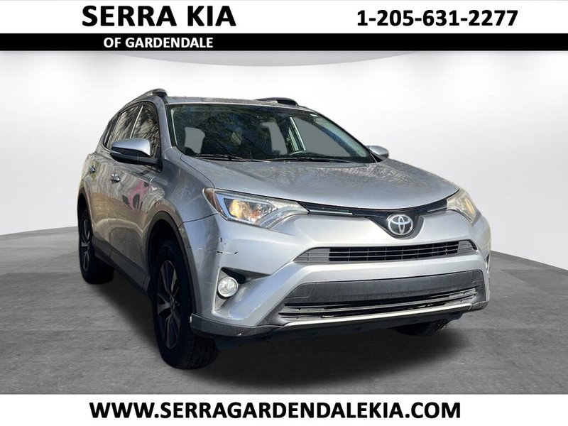 2017 Toyota RAV4 XLE in Silver Sky — front three-quarter view