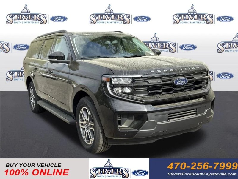 2026 Ford Expedition Max Active in Black — front three-quarter view