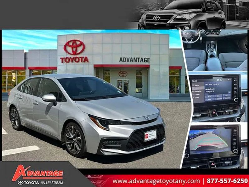 2020 Toyota Corolla SE in Silver — front three-quarter view