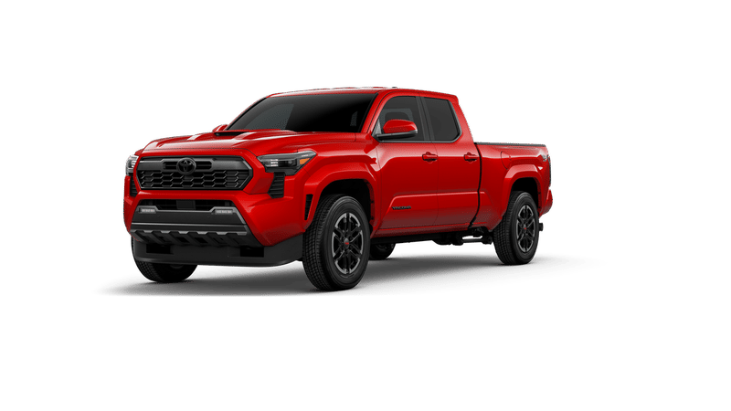 2026 Toyota Tacoma TRD Sport in Supersonic Red 1 — front three-quarter view