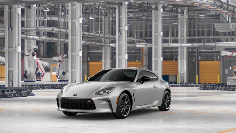 2026 Toyota GR86 Premium AT in Steel — front three-quarter view