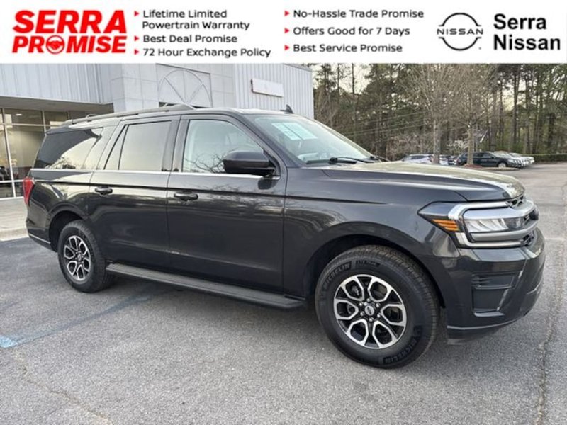 2024 Ford Expedition Max XLT in Dark Matter Gray — front three-quarter view