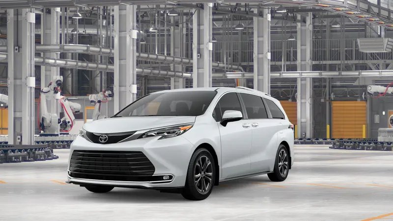 2026 Toyota Sienna Platinum — front three-quarter view