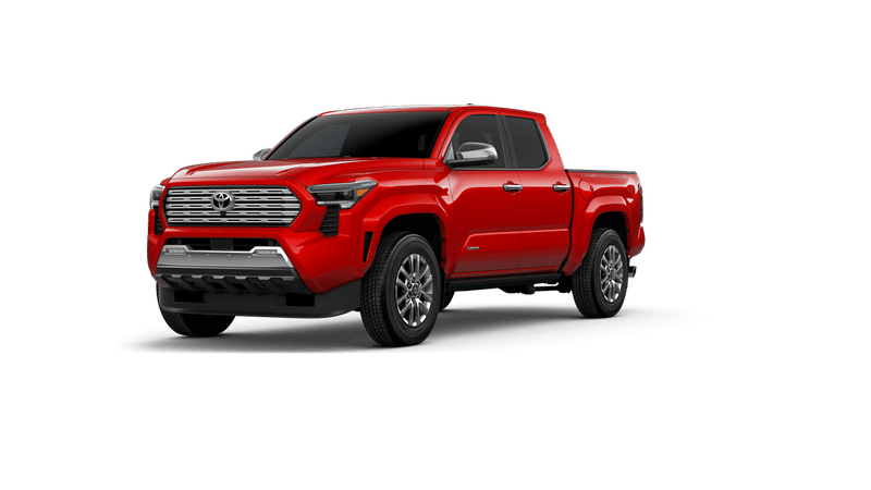 2026 Toyota Tacoma Limited in Supersonic Red 1 — front three-quarter view