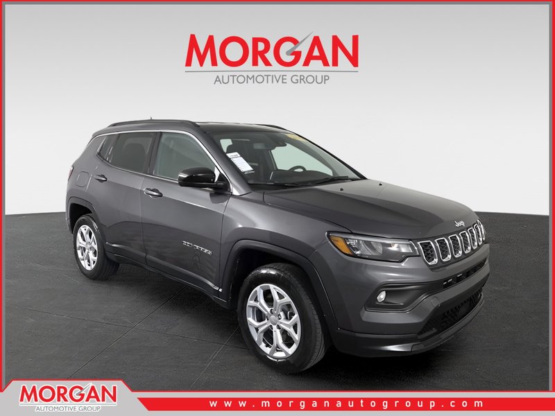2024 Jeep Compass Latitude in Gray — front three-quarter view