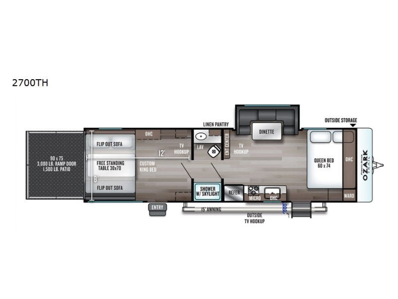 2019 Forest River Ozark — front three-quarter view