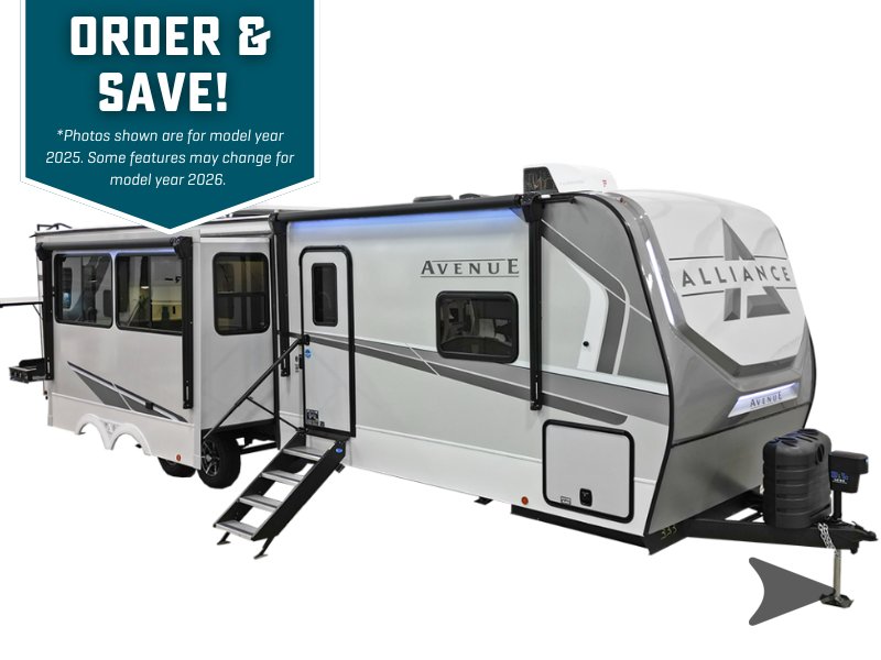 2026 Alliance RV Avenue — front three-quarter view