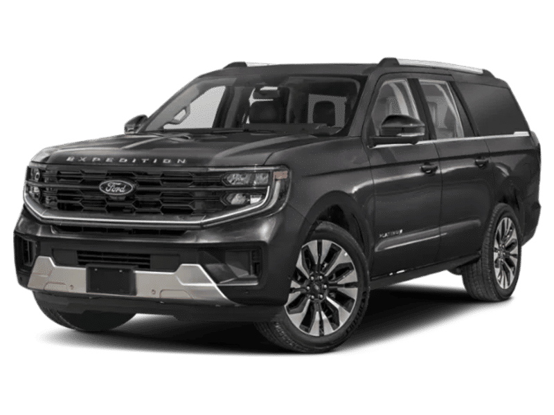 2026 Ford Expedition Max Platinum in Gray — front three-quarter view