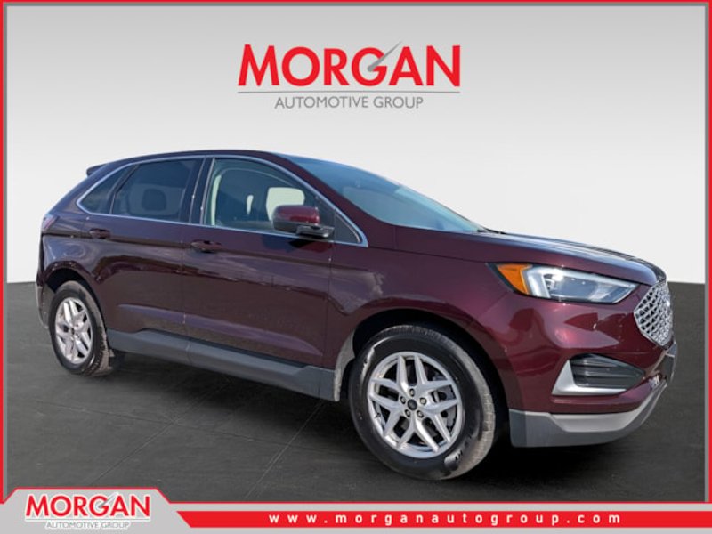2024 Ford Edge SEL in Red — front three-quarter view