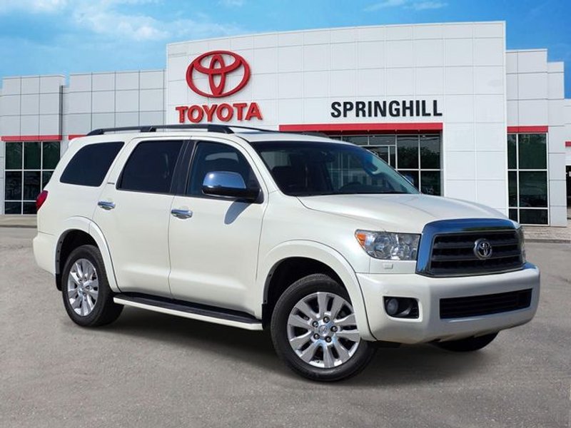 2016 Toyota Sequoia Platinum — front three-quarter view