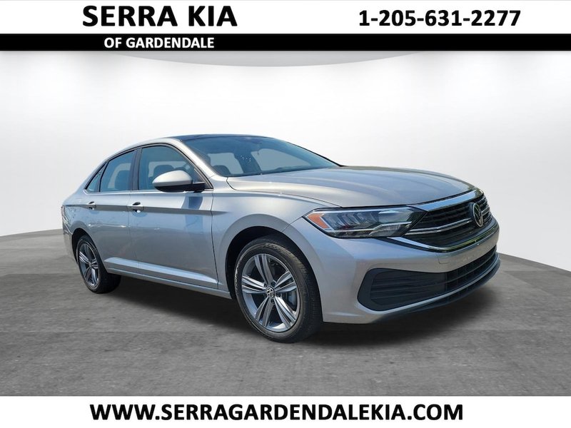 2024 Volkswagen Jetta 1.5T SE in Pyrite Silver — front three-quarter view