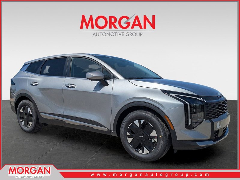2026 Kia Sportage Hybrid LX in Steel Gray — front three-quarter view